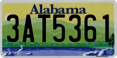 AL license plate 3AT5361
