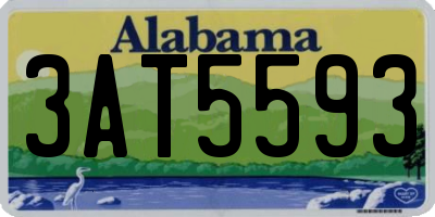 AL license plate 3AT5593