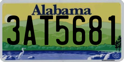 AL license plate 3AT5681