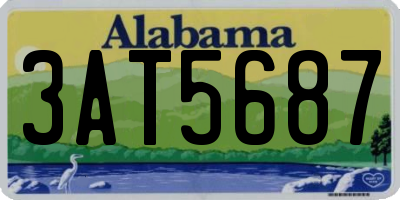 AL license plate 3AT5687