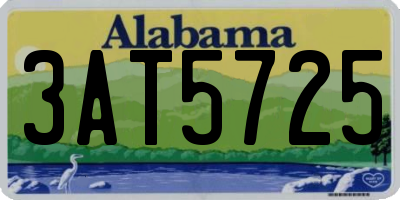 AL license plate 3AT5725