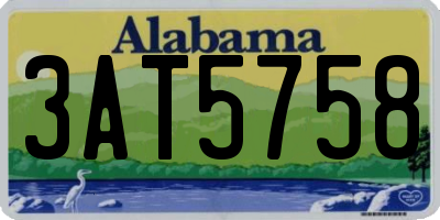 AL license plate 3AT5758