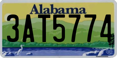 AL license plate 3AT5774
