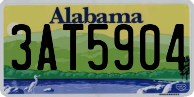 AL license plate 3AT5904