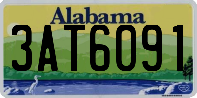 AL license plate 3AT6091