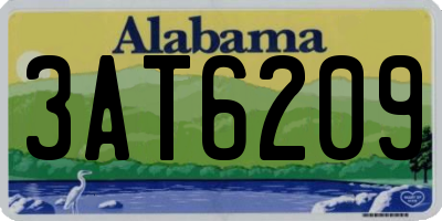 AL license plate 3AT6209