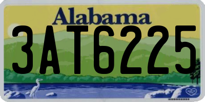 AL license plate 3AT6225
