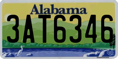 AL license plate 3AT6346