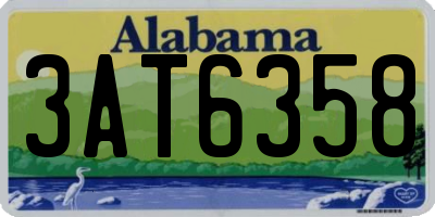 AL license plate 3AT6358