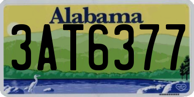 AL license plate 3AT6377