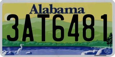 AL license plate 3AT6481