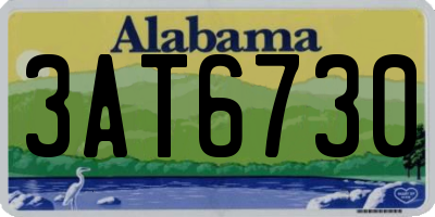 AL license plate 3AT6730