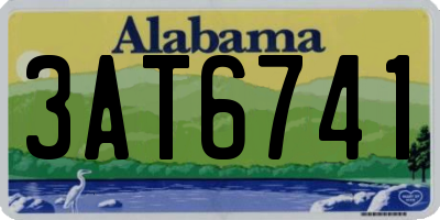 AL license plate 3AT6741