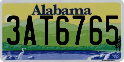 AL license plate 3AT6765