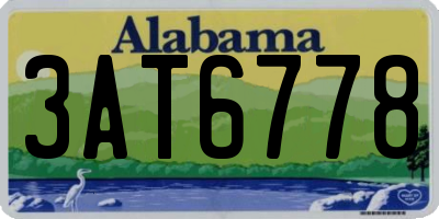AL license plate 3AT6778