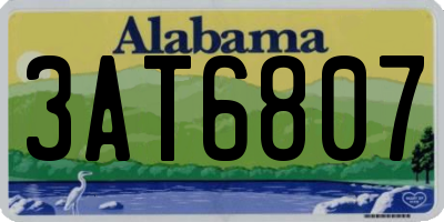 AL license plate 3AT6807