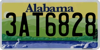 AL license plate 3AT6828