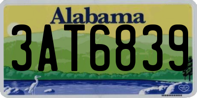 AL license plate 3AT6839