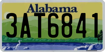 AL license plate 3AT6841