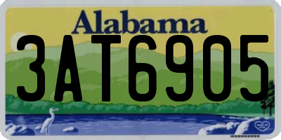 AL license plate 3AT6905