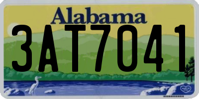 AL license plate 3AT7041