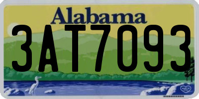 AL license plate 3AT7093