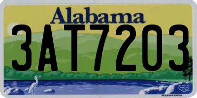 AL license plate 3AT7203