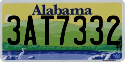 AL license plate 3AT7332