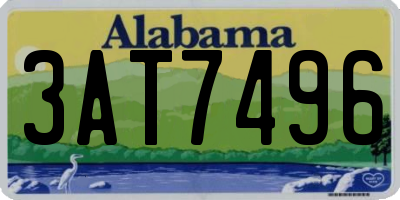 AL license plate 3AT7496