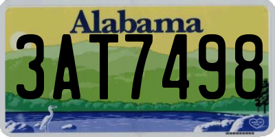 AL license plate 3AT7498