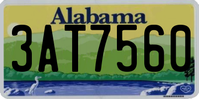 AL license plate 3AT7560