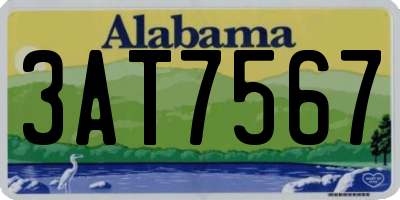 AL license plate 3AT7567