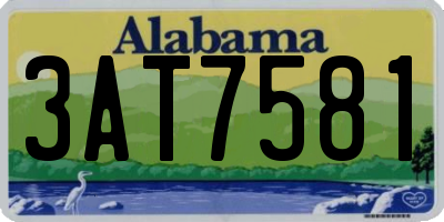 AL license plate 3AT7581