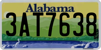 AL license plate 3AT7638