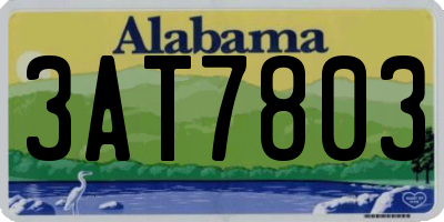 AL license plate 3AT7803