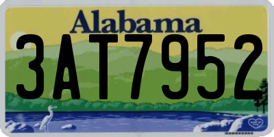 AL license plate 3AT7952
