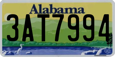 AL license plate 3AT7994