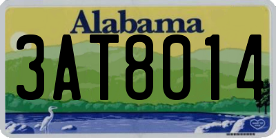 AL license plate 3AT8014