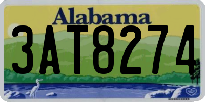 AL license plate 3AT8274
