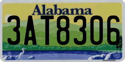 AL license plate 3AT8306
