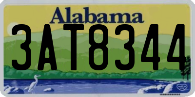 AL license plate 3AT8344