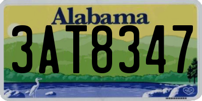 AL license plate 3AT8347