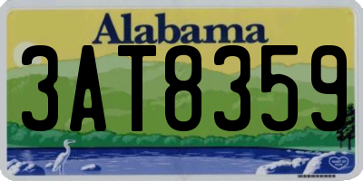 AL license plate 3AT8359