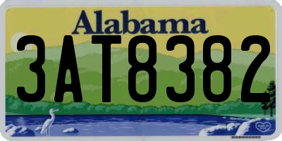 AL license plate 3AT8382