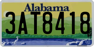 AL license plate 3AT8418