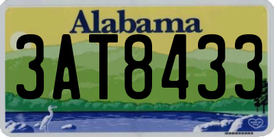 AL license plate 3AT8433