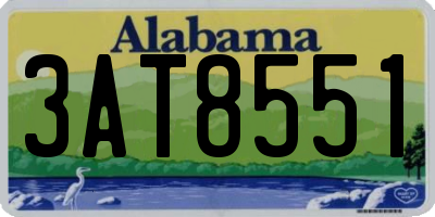 AL license plate 3AT8551