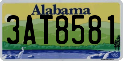 AL license plate 3AT8581