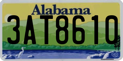 AL license plate 3AT8610