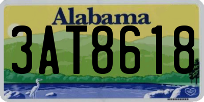 AL license plate 3AT8618